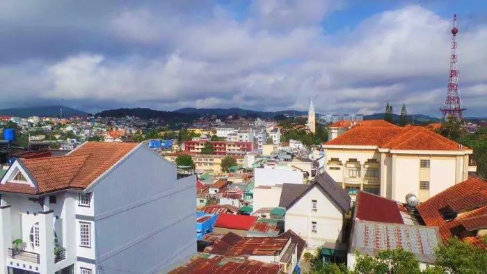 Skyline view of Dalat town