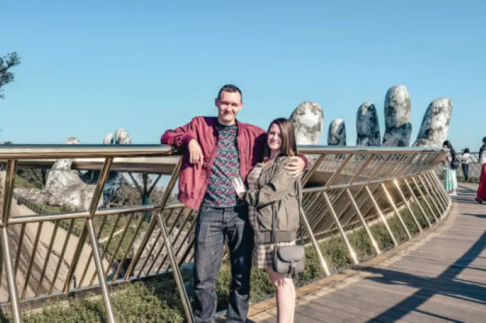 Golden hand bridge at Sun World Ba Na Hills