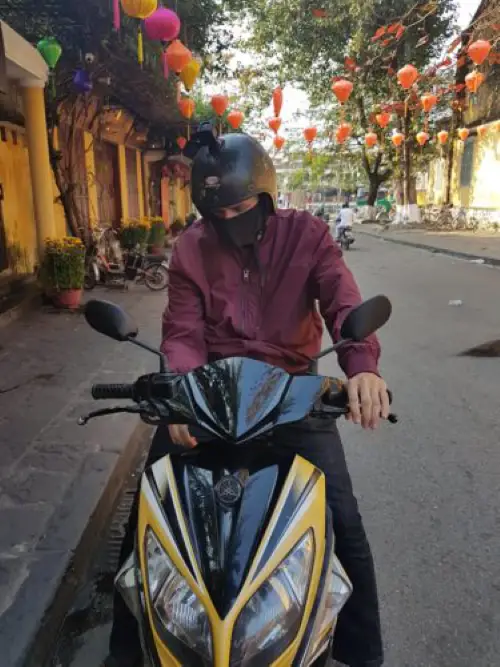 Leaving Hoi An on a motorbike for the Hai Van Pass