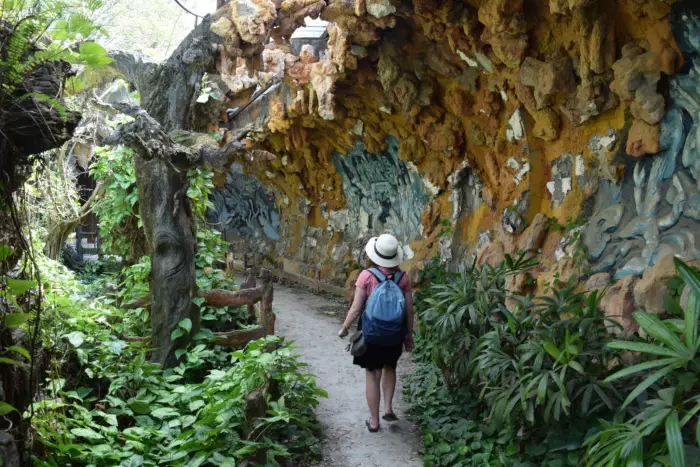 The gardens at the abandoned water park in Hue