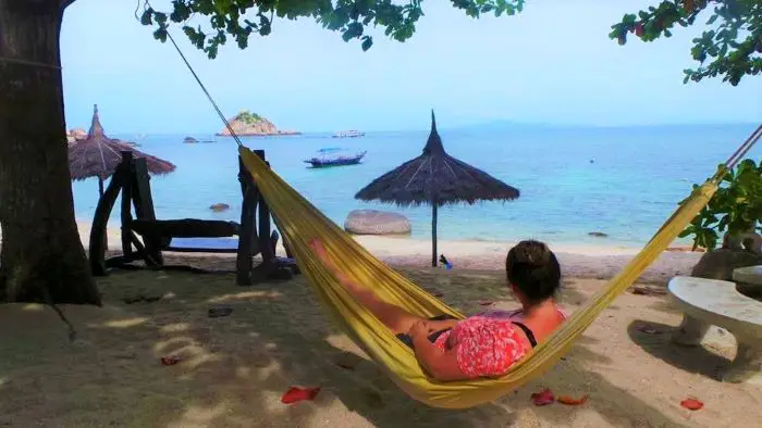 Relaxing on a hammock in Koh Tao, Thailand