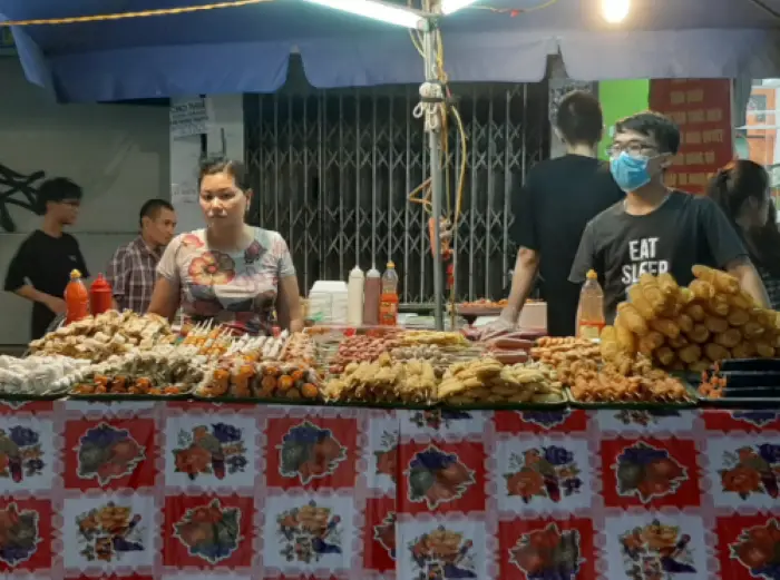 Fried food on Hanoi Night Market