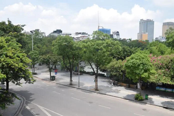 View of Hoan Kiem lake from Note Coffee Hanoi